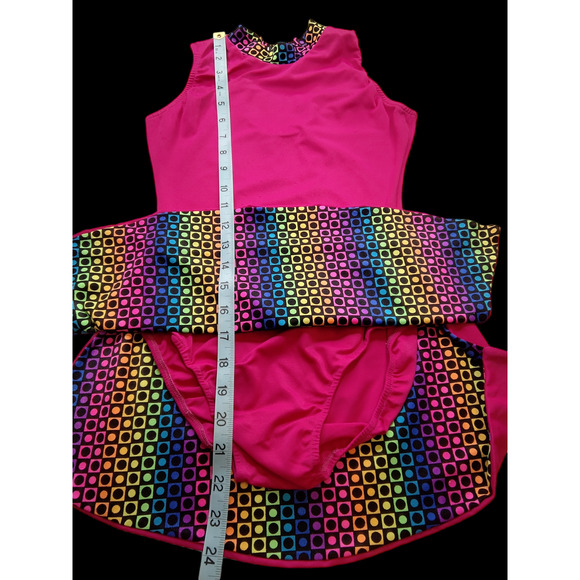 Vintage 90s Neon  Lucky S Dancewear Pageant Outfit  Girls - Picture 4 of 6